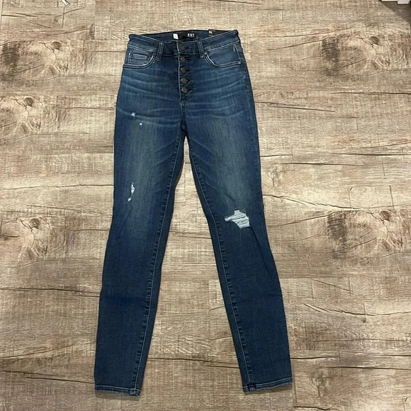 NWT!! KUT From The Kloth - Mia High-Rise Skinny-Button Fly in Keep - Size 0 - Picture 5 of 12